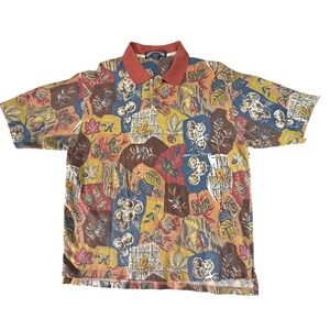 Thornton Bay Clothing Co. All Over Leaf Print Button Up Shirt XL Cotton